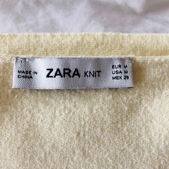 Zara Creamy White Knit Dress with Funky Sleeves - Picture 5 of 8